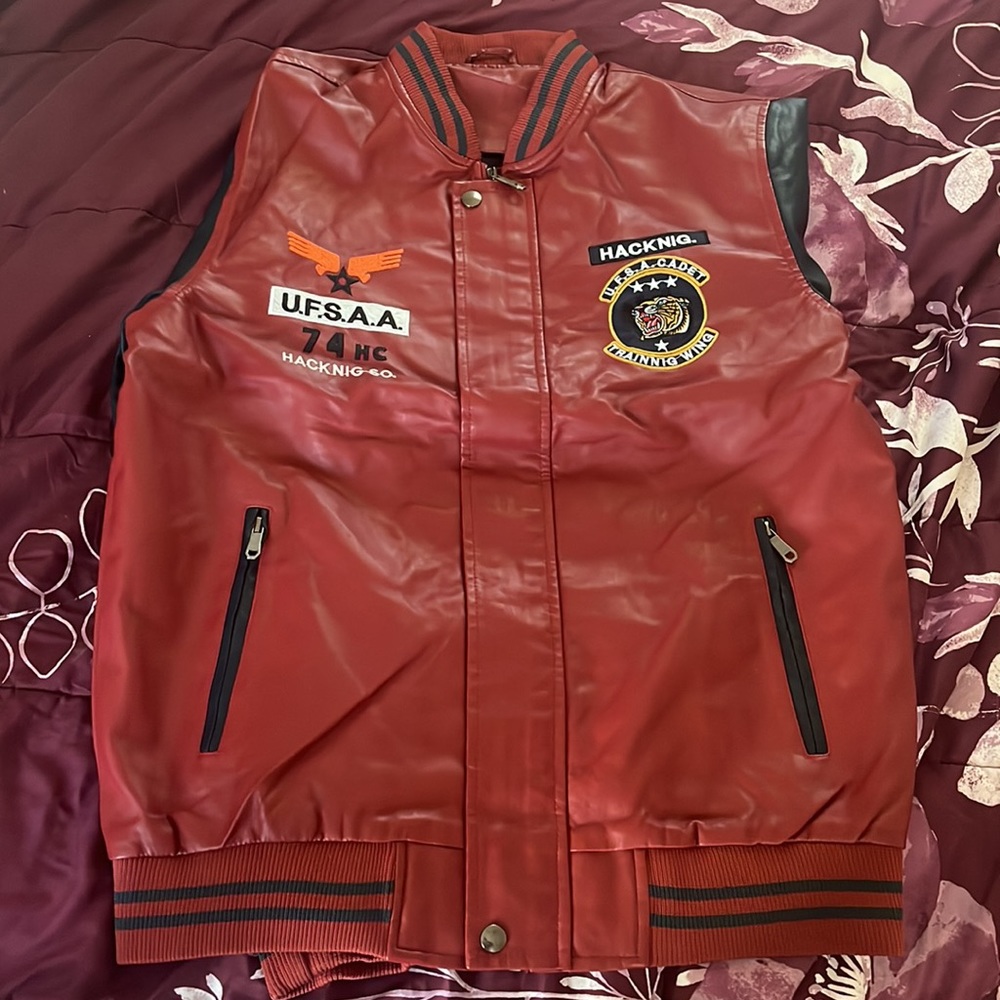 Men Leather Jacket - Picture 3 of 3